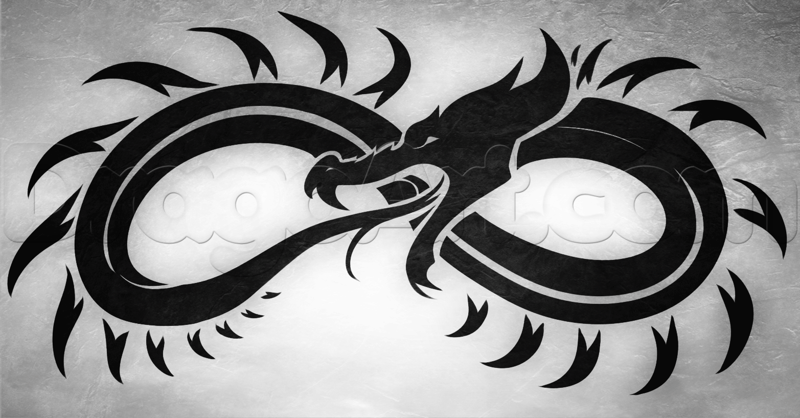 1565x817 How To Draw A Dragon Infinity Tattoo, Step - Dragon Drawing Tattoo