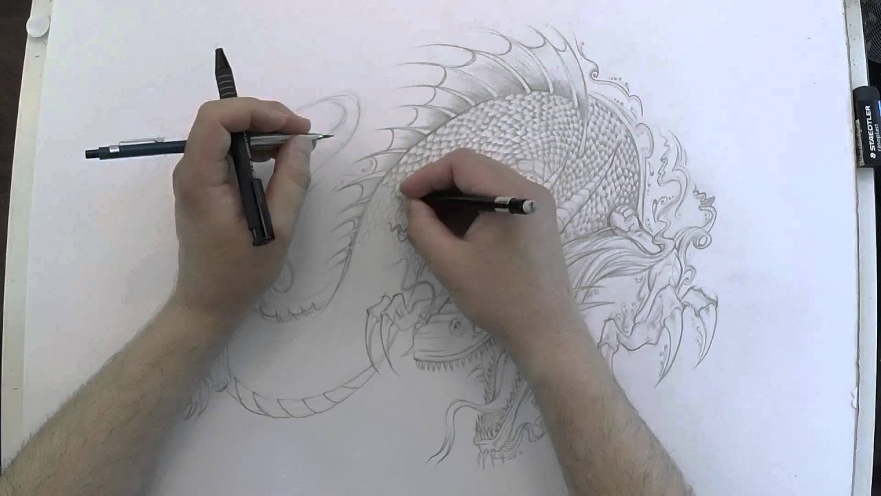 1280x720 dragon drawing time lapse - Dragon Drawing Time Lapse