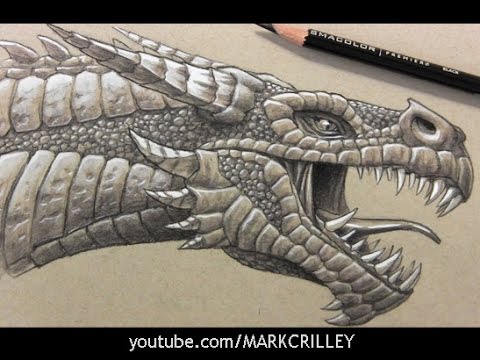 480x360 drawing time lapse dragon's head - Dragon Drawing Time Lapse