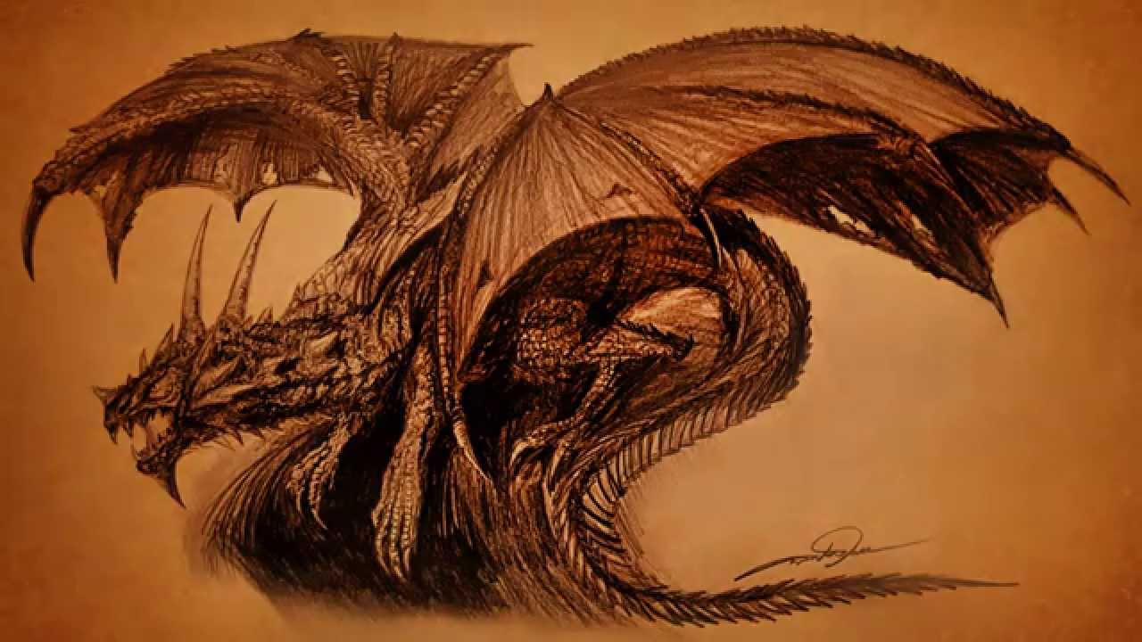1280x720 Drawing A Dragon - Dragon Drawing Time Lapse