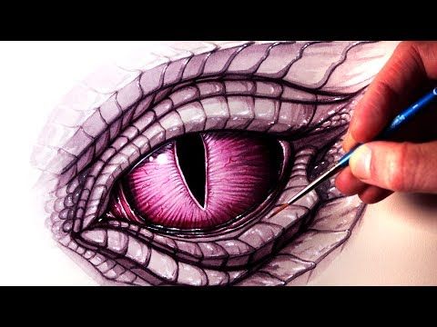 480x360 Painting A Dragon Eye - Dragon Drawing Time Lapse