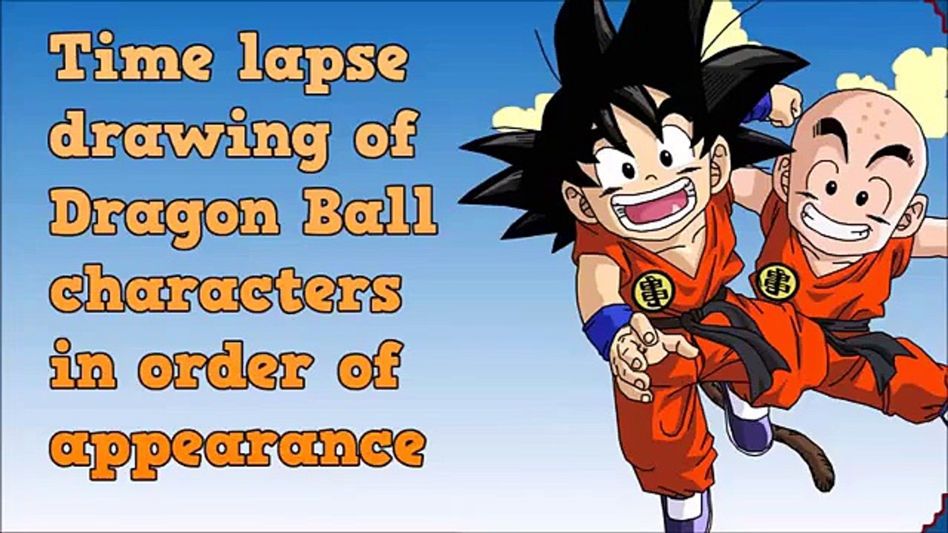 1920x1080 time lapse drawing of dragon ball characters - Dragon Drawing Time Lapse