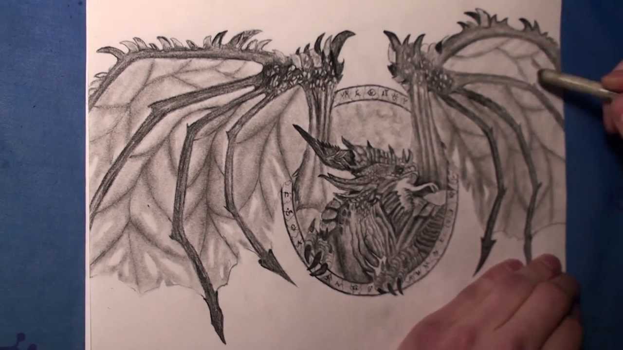 1280x720 wow dragon drawing time lapse - Dragon Drawing Time Lapse