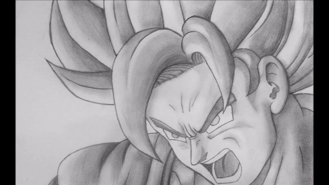 1280x720 Dragon Ball Z Pencil Sketch And Goku Pencil Sketch - Dragon Drawing Time Lapse