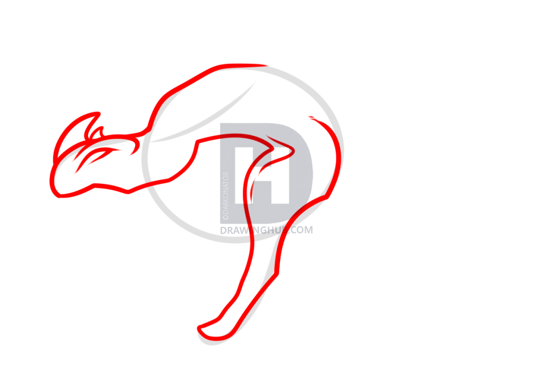 1047x720 Dragon Drawing Tutorial, Step - Dragon Drawing Tutorial