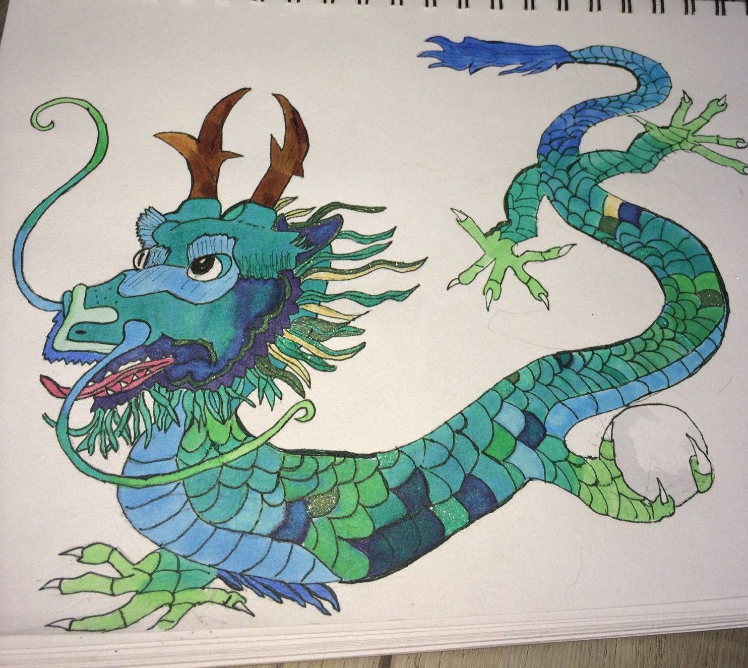 1484x1325 Misty Dragon Copic Award Official Website - Dragon Drawing Website