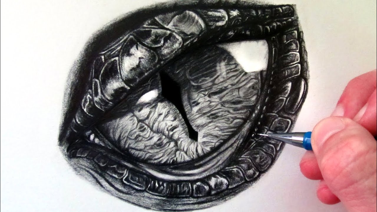 1280x720 How To Draw A Dragon Eye - Dragon Eye Pencil Drawing