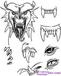 216x269 How To Draw Dragons Drawing Tutorials Drawing How To Draw - Dragon Face Drawing