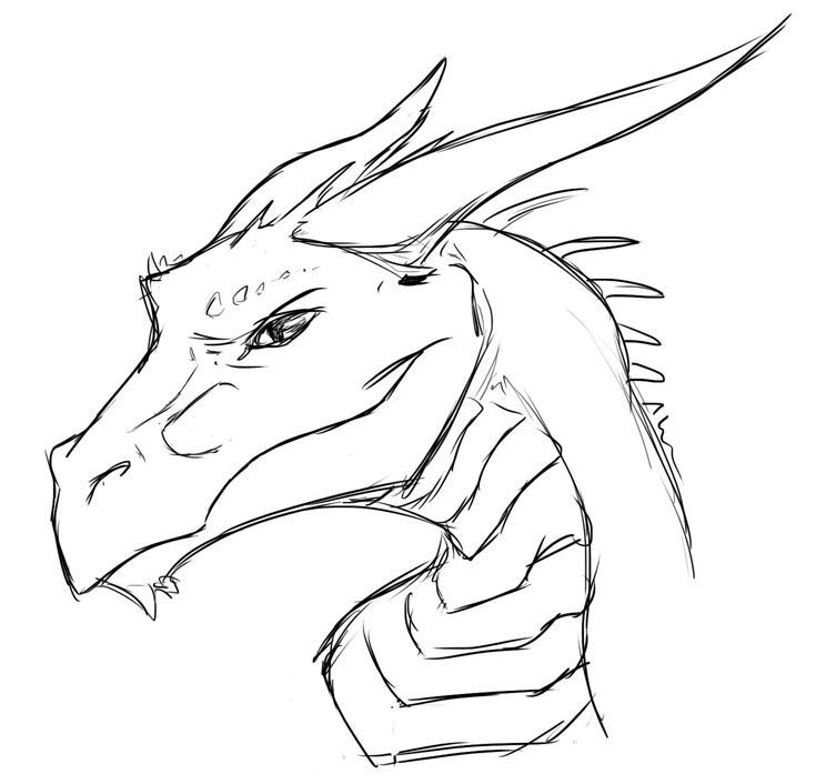 735x706 Inktober Drawings, Dragon Face, Dragon Art - Dragon Face Drawing
