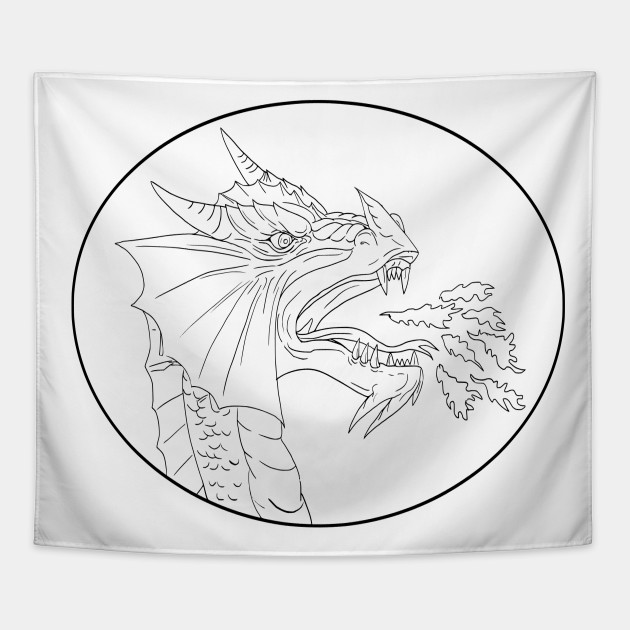 630x630 Dragon Fire Circle Drawing - Dragon Fire Drawing