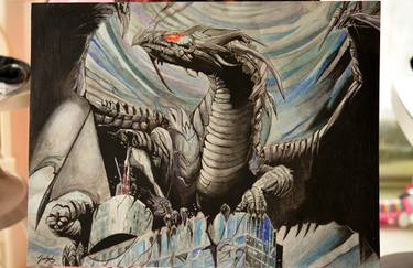 375x243 Dragon Fire Drawing - Dragon Fire Drawing