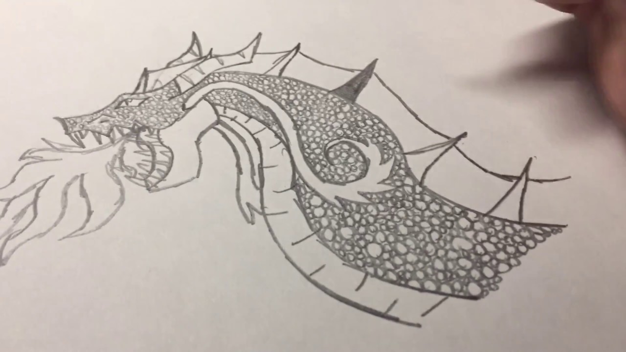 1280x720 How To Draw A Fire Breathing Dragon - Dragon Fire Drawing