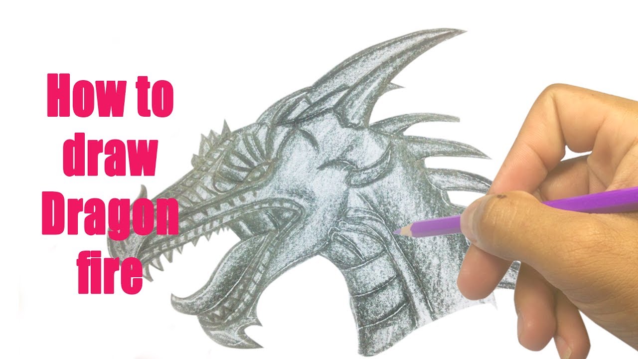 1280x720 Dragon Drawing - Dragon Fire Drawing