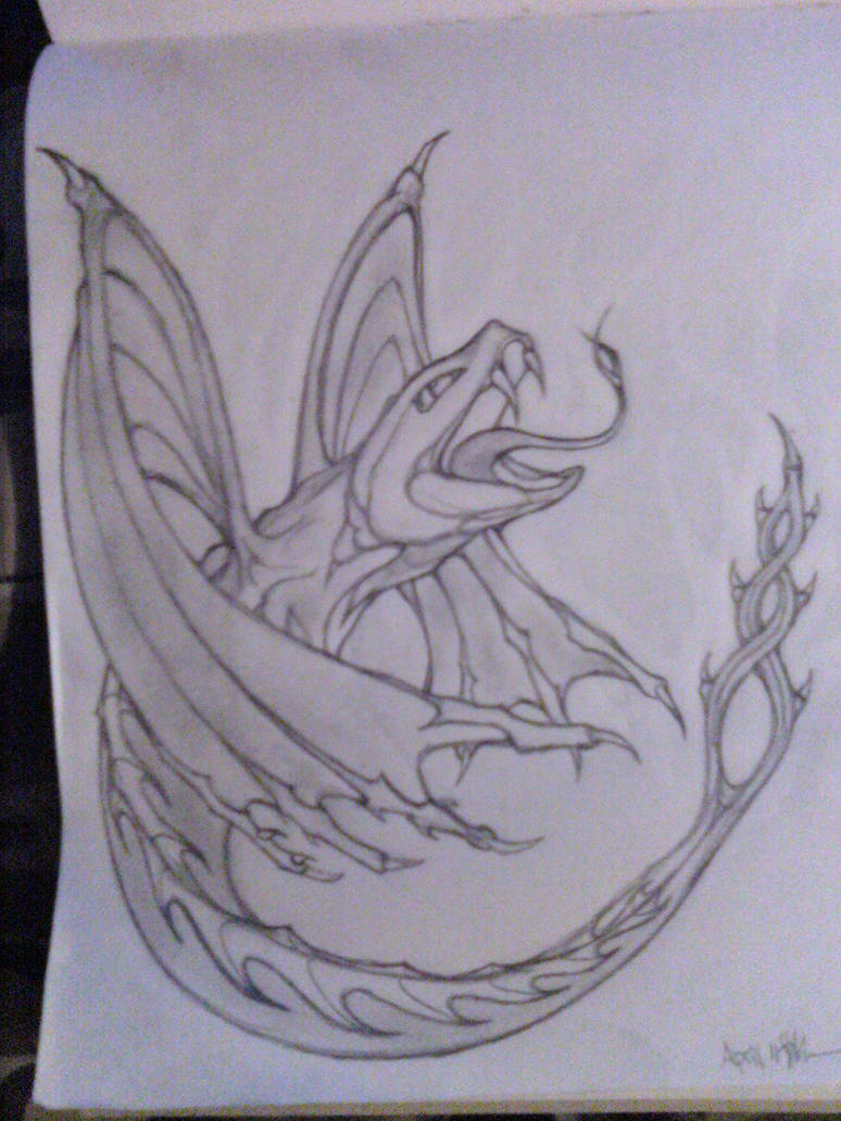 774x1032 Dragon Fish Bird Snake Thing - Dragon Fish Drawing