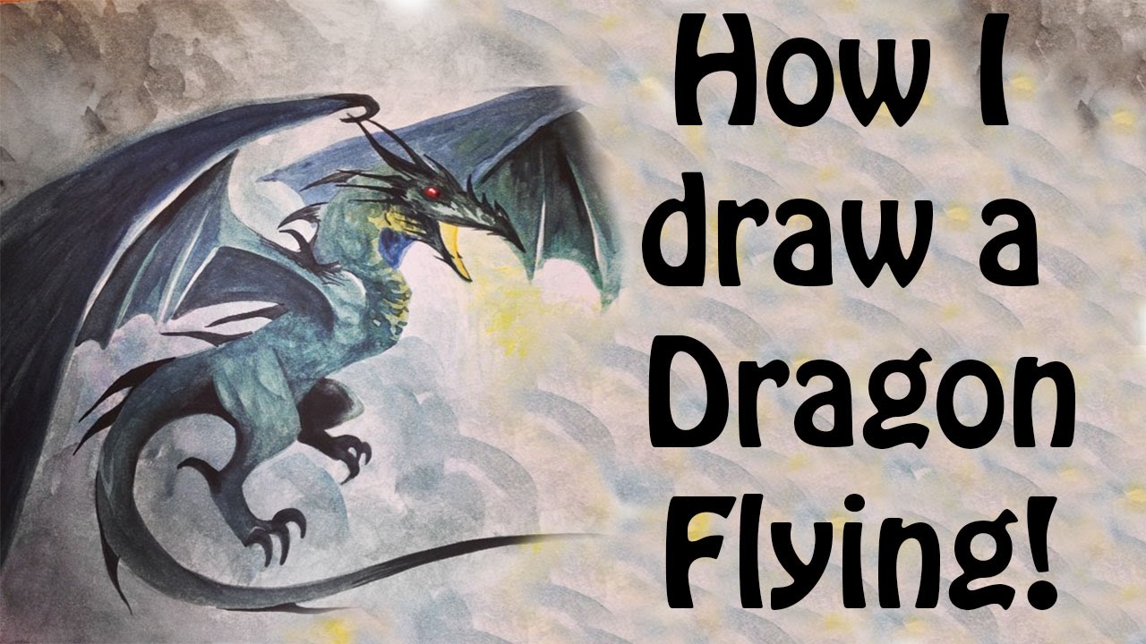 1280x720 How I Draw A Dragon Flying - Dragon Flying Drawing