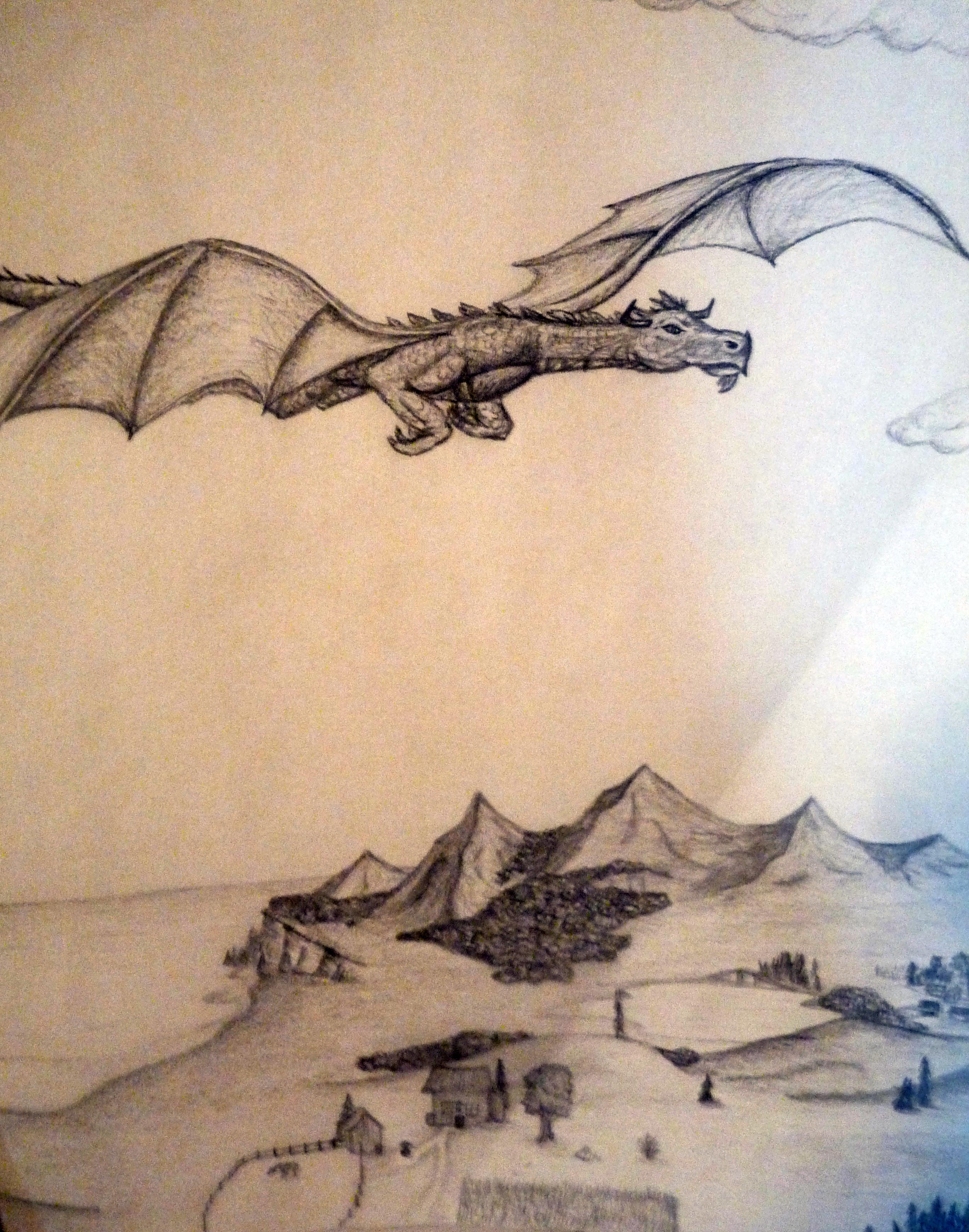 Dragon Flying Drawing At Paintingvalley Com Explore Collection Of Dragon Flying Drawing