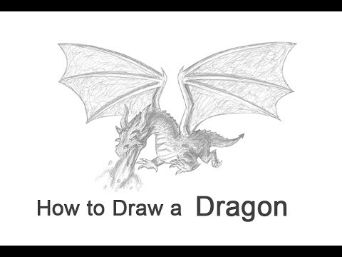 480x360 How To Draw A Dragon - Dragon Flying Drawing