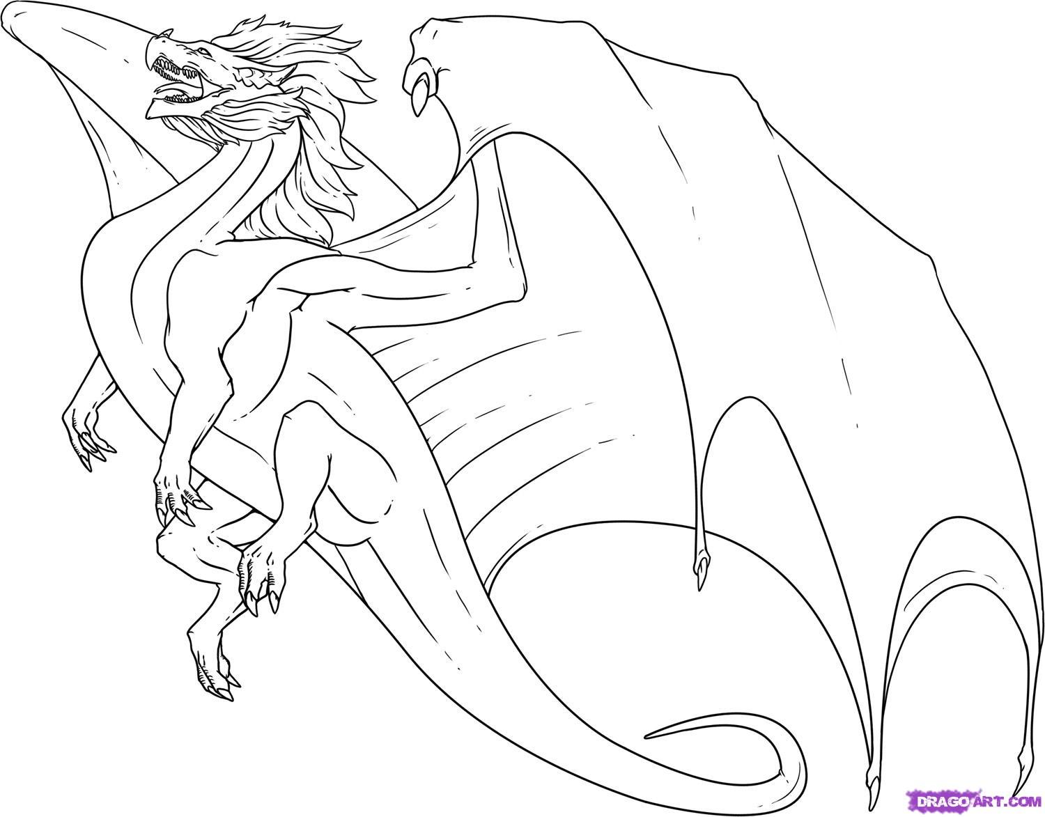 1500x1173 Step How To Draw A Flying Dragon - Dragon Flying Drawing