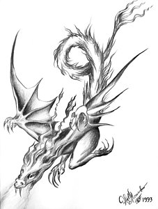 227x300 Dragon Fly Drawings Fine Art America - Dragon Flying Drawing