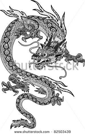 298x470 Psychedelic Hand Drawn Huge And Detailed Chinese Dragon - Dragon Hand Drawing