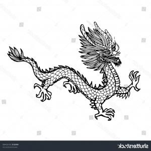 300x300 Vector Hand Draw Asian Dragon Sohadacouri - Dragon Hand Drawing