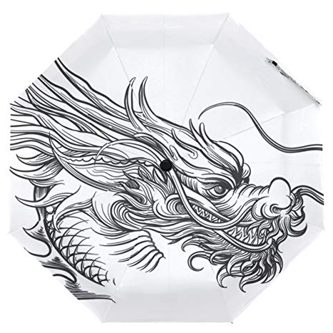 466x466 Cooper Girl Hand Drawn Dragon Umbrella Sun Rain - Dragon Hand Drawing