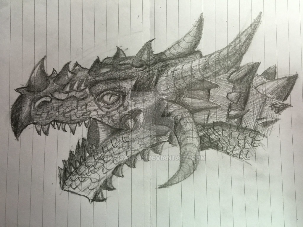 1024x768 Dragon Head Drawing - Dragon Head Drawing