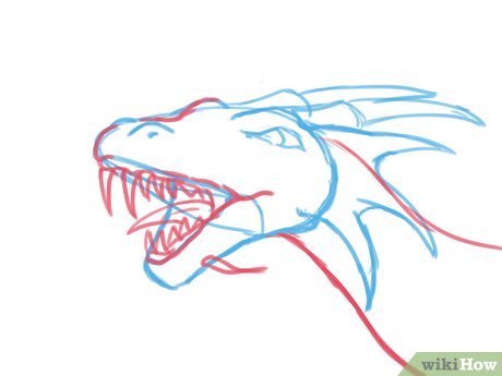 460x345 How To Draw A Dragon Head - Dragon Head Drawing Step By Step