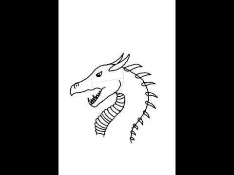 480x360 How To Draw A Simple Dragon Head - Dragon Head Drawing Step By Step