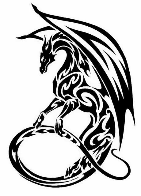460x640 dragon tattoo stencils crafts dragon tattoo stencil, tattoos - Dragon Ink Drawing