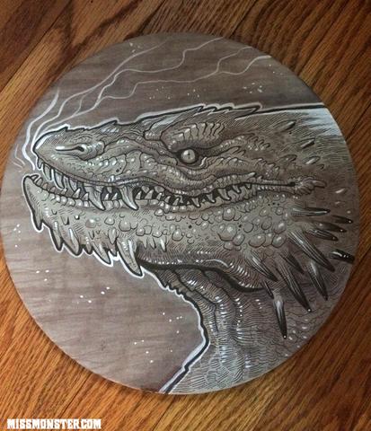 413x480 Missmonster Smaug Dragon Ink Drawing - Dragon Ink Drawing