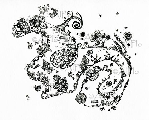 Dragon Ink Drawing at PaintingValley.com | Explore collection of Dragon ...