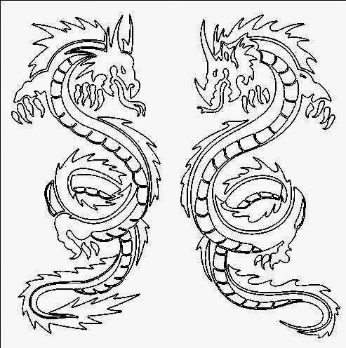 493x496 The Helpful Art Teacher Dragons Of Ancient China - Dragon Line Drawing