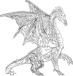 236x246 Best Dragon Line Drawings Images Coloring Pages, Coloring - Dragon Line Drawing