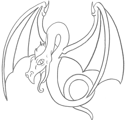 Dragon Line Drawing at PaintingValley.com | Explore collection of ...