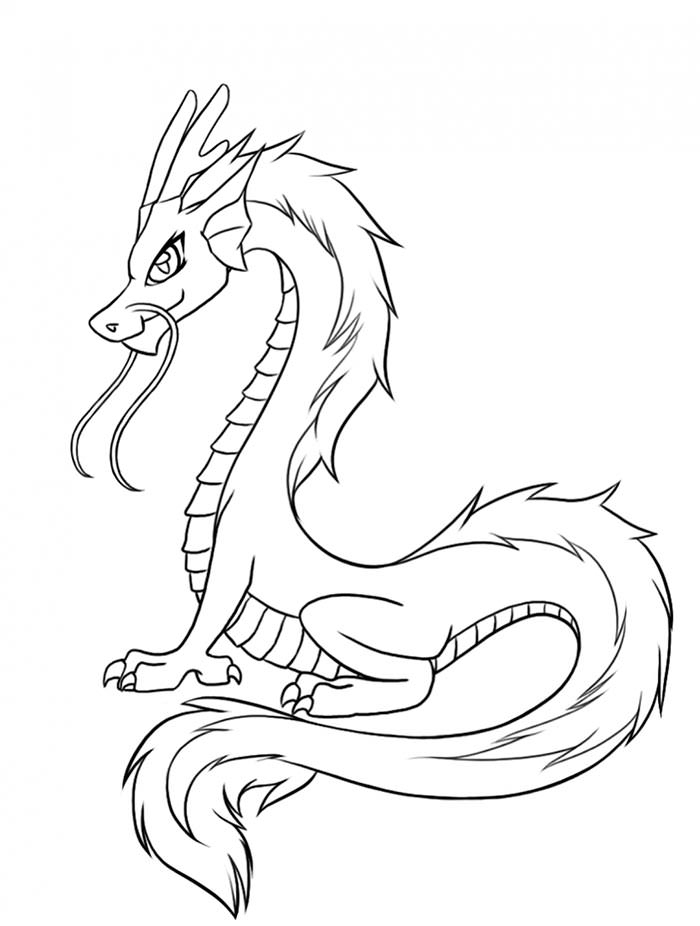 700x926 Dragon Template - Dragon Outline Drawing
