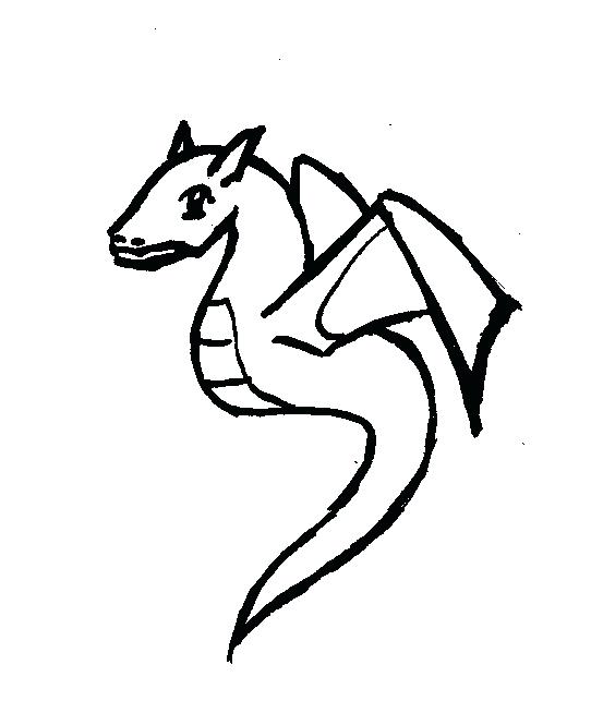 Dragon Outline Drawing at PaintingValley.com | Explore collection of ...