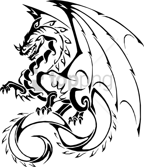 480x557 Outline Drawing Of Dragon Png Image With Transparent Background - Dragon Outline Drawing