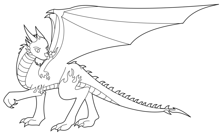 900x545 Dragon Outline Drawing - Dragon Outline Drawing
