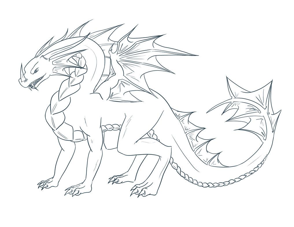 1017x786 Gallery Outline Of A Dragon - Dragon Outlines For Drawing