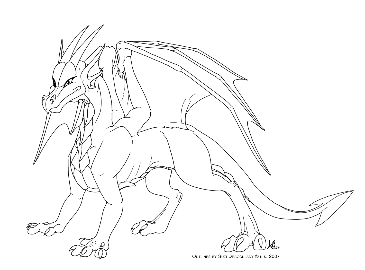 1500x1111 Collection Of Free Drawing Outline Dragon Download On Ui Ex - Dragon Outlines For Drawing