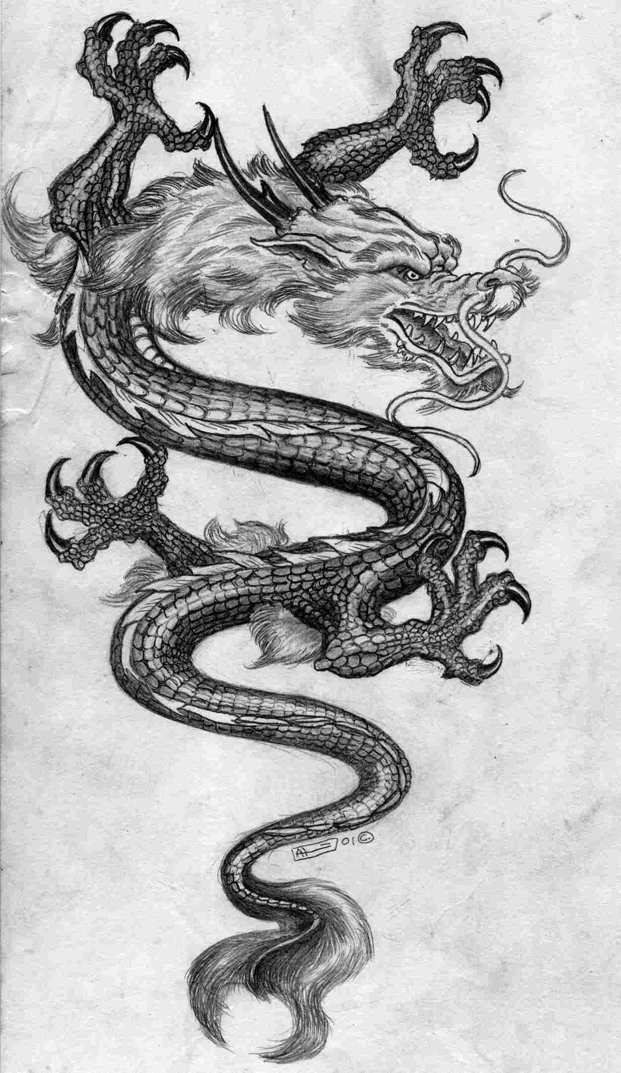 Dragon Pencil Drawing at PaintingValley.com | Explore collection of ...