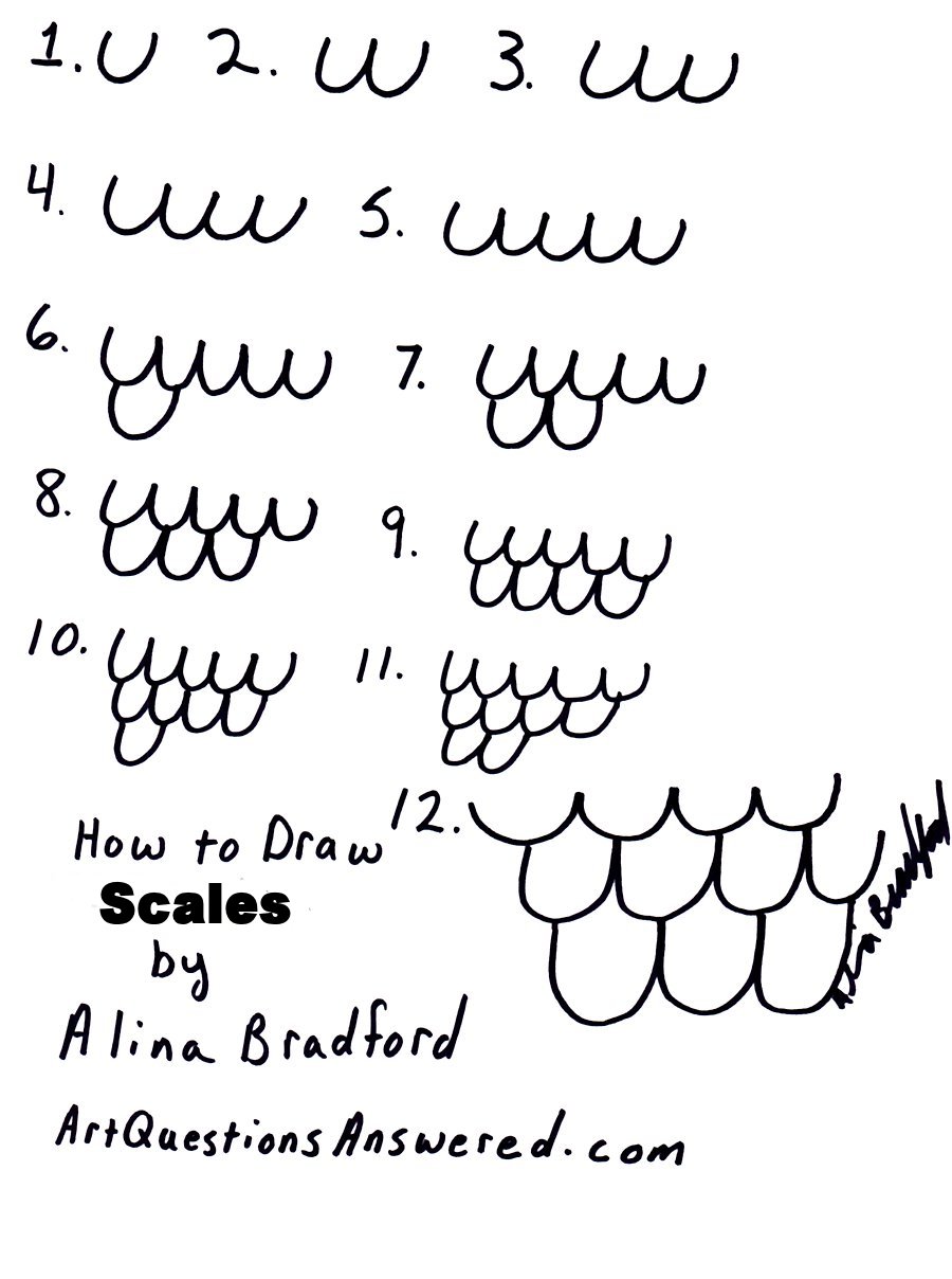 900x1208 how to draw dragon or fish scales art questions answered - Dragon Scales Drawing