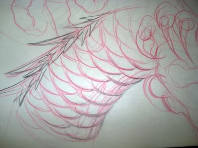 400x300 dragon, koi, snake scales - Dragon Scales Drawing