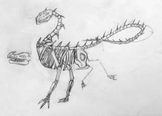 320x229 wip of a skeletal dragon that was super hard bone structures are - Dragon Skeleton Drawing