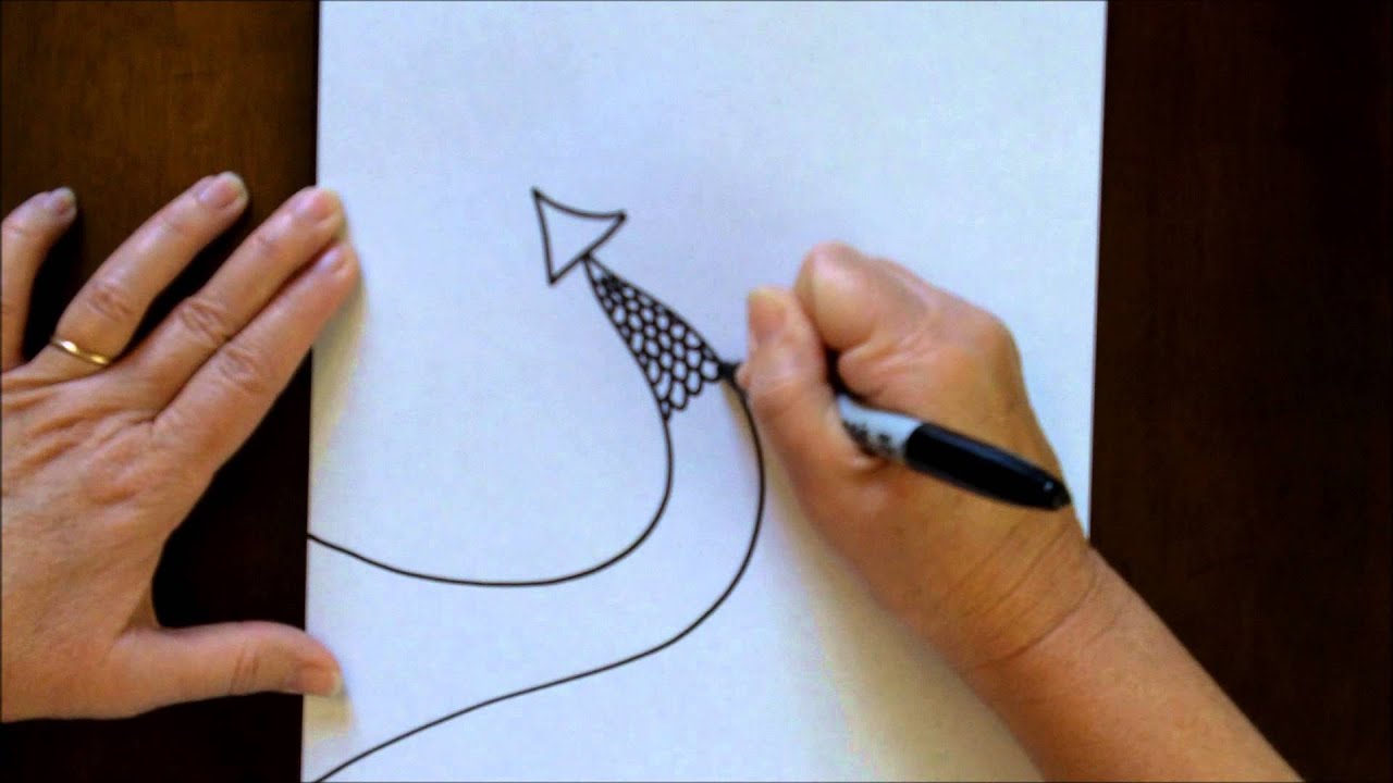 1280x720 How To Draw A Dragon Tail Cartoon With Doodleacademy - Dragon Tail Drawing