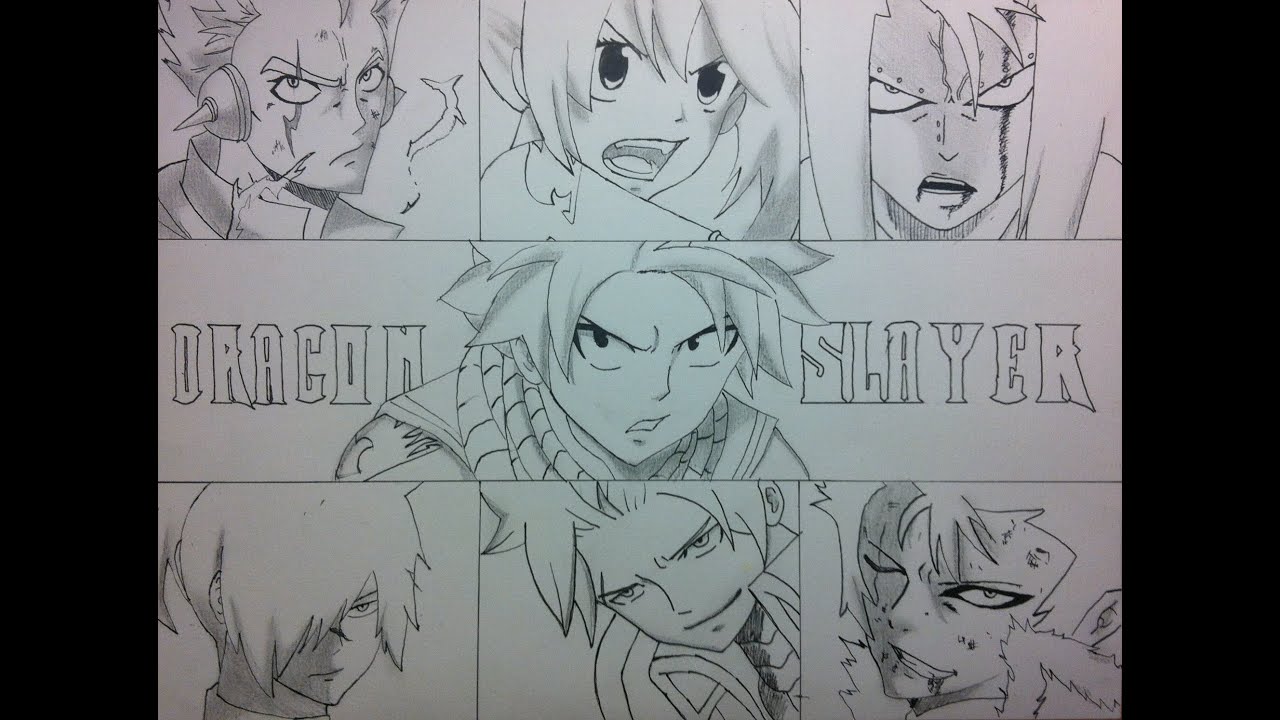 1280x720 Speed Drawing Dragons Slayers - Dragon Tail Drawing