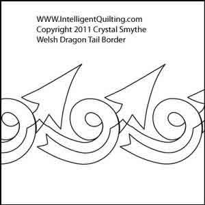 300x300 Welsh Dragon Tail Border Crystal Smythe Digitized Quilting Designs - Dragon Tail Drawing