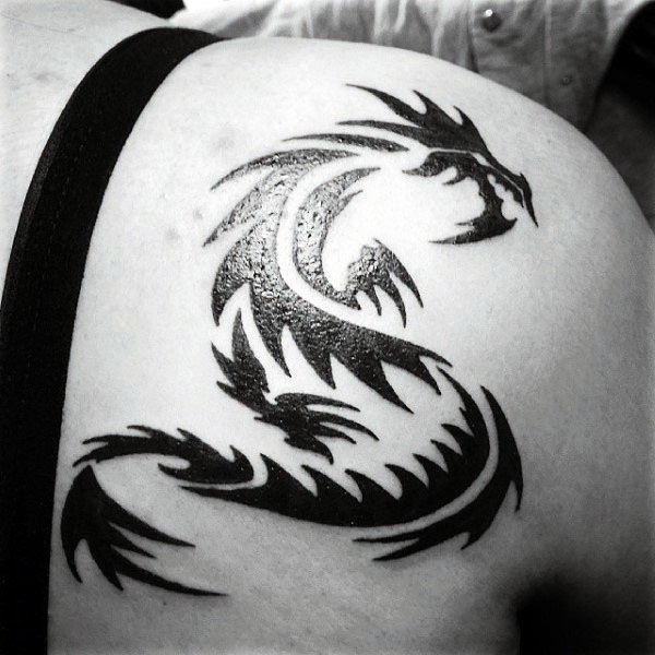 600x600 Tribal Dragon Tattoo Designs For Men - Dragon Tattoo Drawing