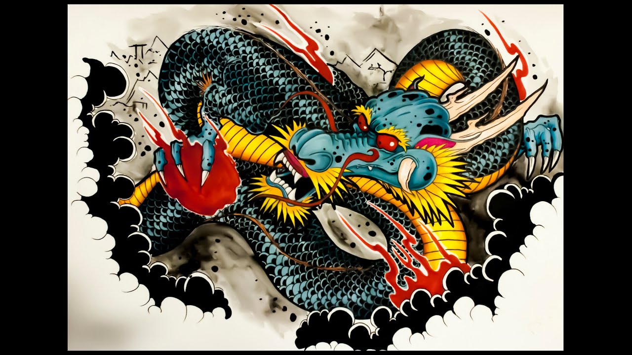 1280x720 How To Draw A Dragon Tattoo Style - Dragon Tattoo Drawing